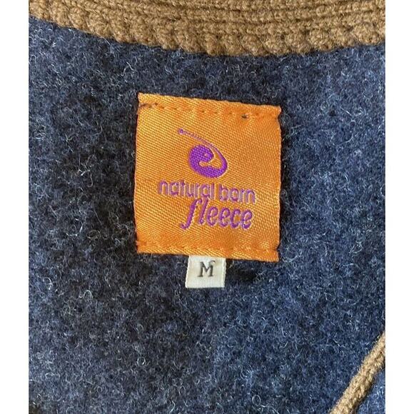 Natural Born Fleece V Neck Long Sleeve Top Size Medium Men’s Black - Picture 3 of 9